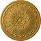 Ekena Millwork Bordeaux Ceiling Medallion (Fits Canopies up to 3 1/4"), 22 5/8"OD x 1 3/4"P, Iridescent Gold CM22BOIGS - alternate 1